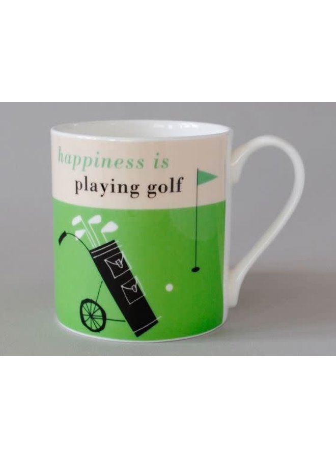 Кружка большая зеленая Happiness Golf Olive 165