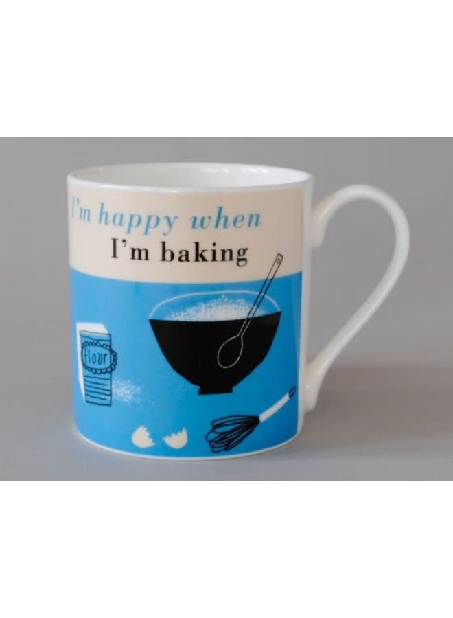 Happiness Baking Olive Large Turquoise Mug 167