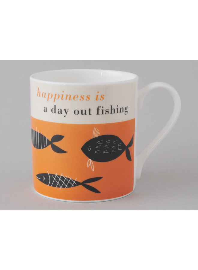 Grande tasse orange Happiness Fishing 168