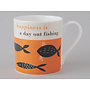 Happiness Fishing Large Orange Mugg 168