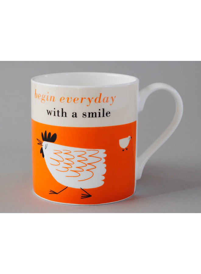 Happiness Chicken Large Orange Mug 169