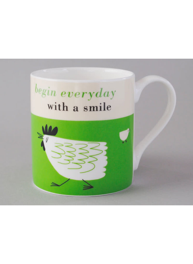 Bonheur Poulet Grand Mug Vert 170