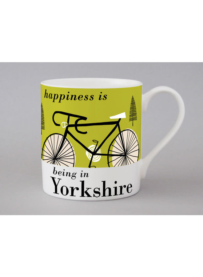 Cycling Yorkshire  Large  Olive Mug   175