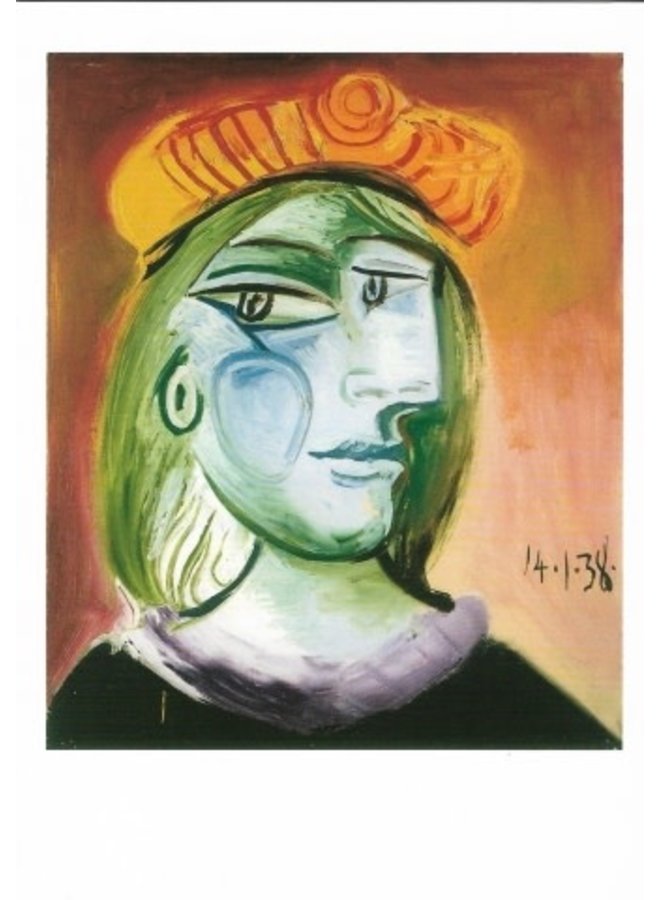Artists Cards Woman wearing a Beret by Picasso 180x 140mm Water