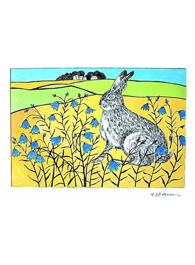 Summer Hare by Malcolm Davies 140 x 180mm card