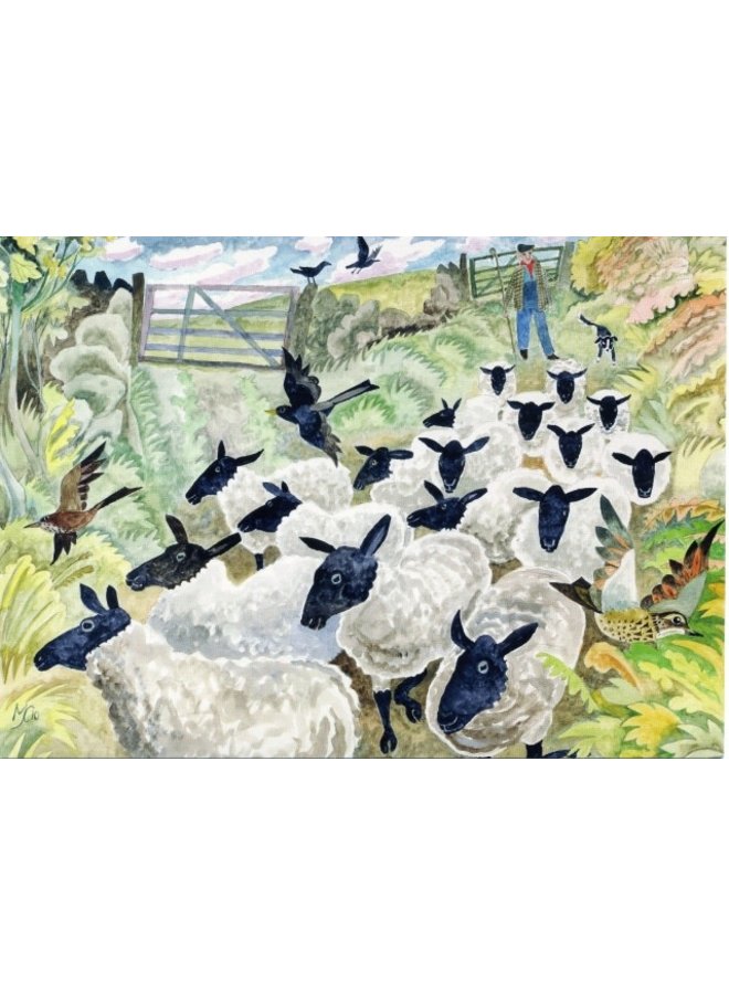 Sheep in the Lane  by Michael Coulter 140 x 180mm card