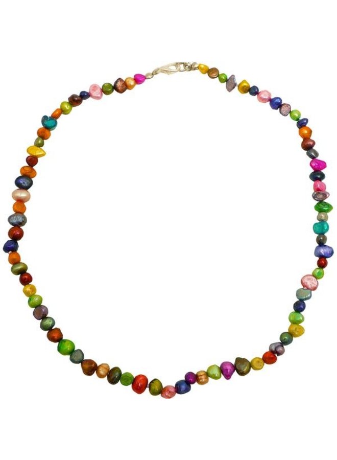 Rainbow Freshwater pearl necklace   88