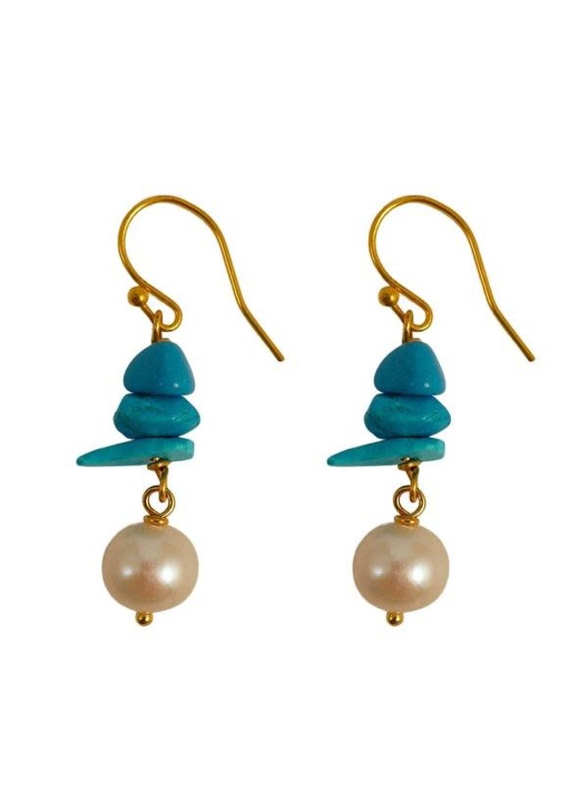 Turquoise and Pearl  earrings  93