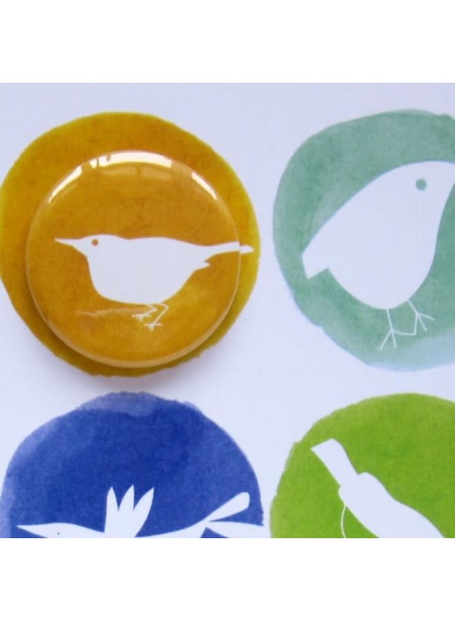 Carte badge oiseaux en couleur 70