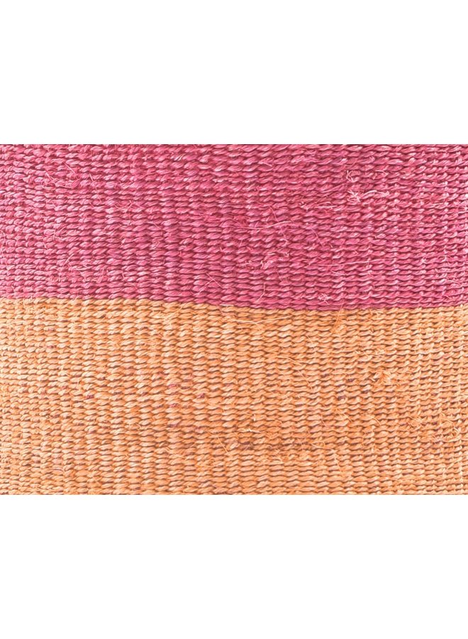 Cesta pequeña Keti Sand y Dusty Pink Sisal 37