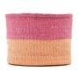 Cesta mediana Keti Sand y Dusty Pink Sisal 38