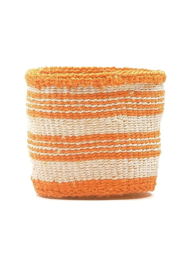 Sifa Orange Stripe  Sisal Small  basket 45