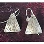 Flowers metal light triangular long hook earrings 82