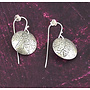 Bees metal light round dome long hook earrings 81