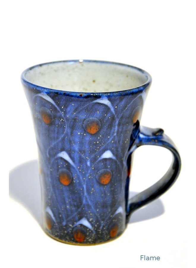 Flamme Steingut großer hoher Becher 09