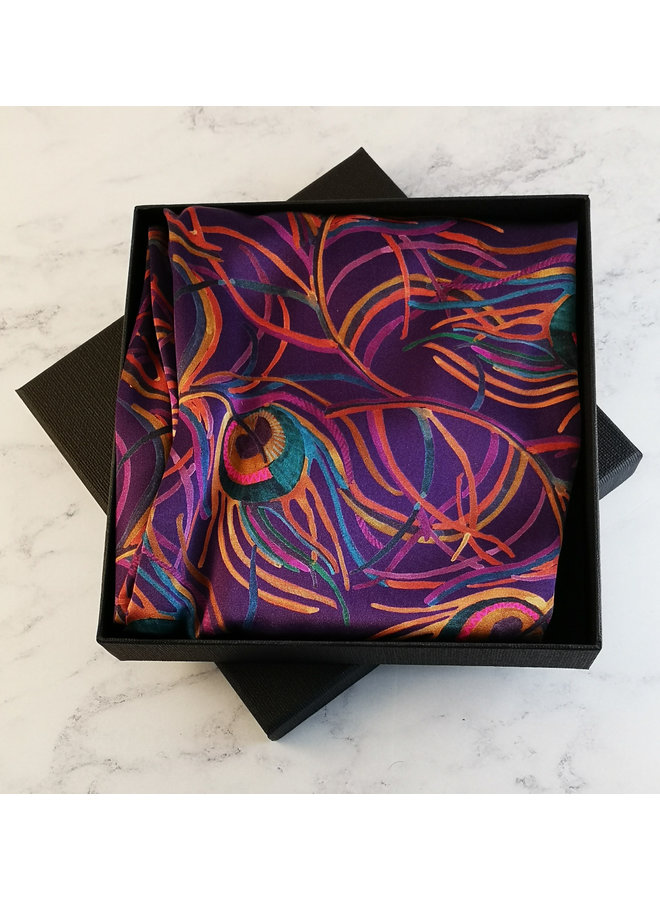 Isadora Satin and Silk Scarf with magnetic clasp Boxed