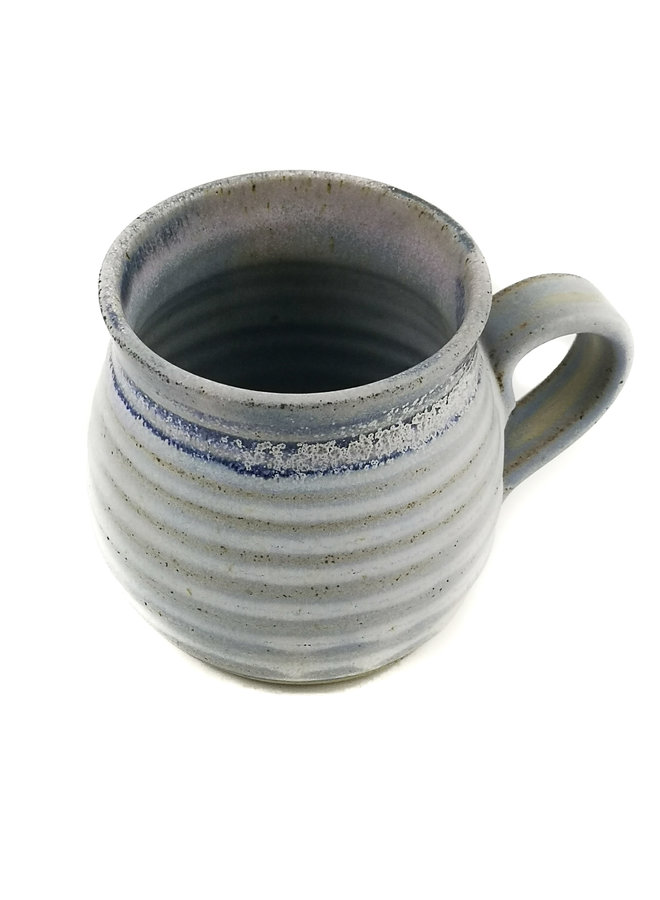 Taza de loza gris azulado 12