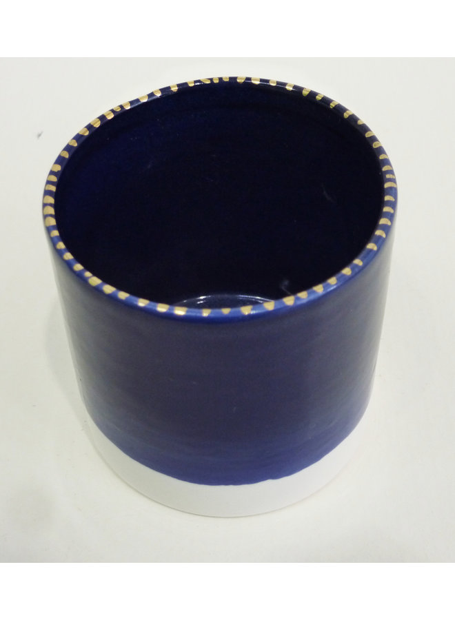 Vaso Tubular Pequeño De Cobalto 01