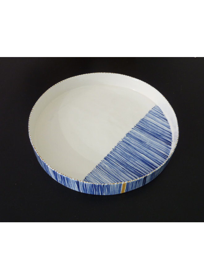 Flat Dish with Stripes Large  12