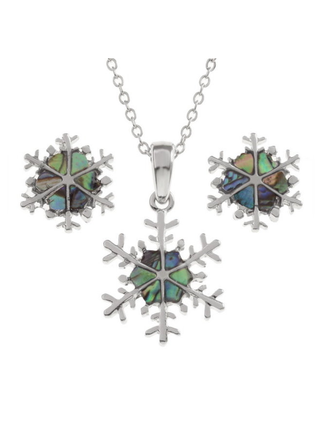 Schneeflocke Paua Muschelkette NUR