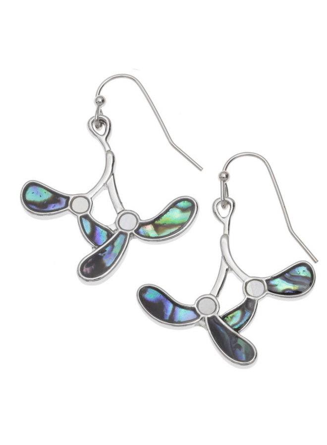 Mistletoe Paua Shell drop earrings E007