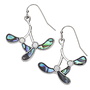 Mistletoe Paua Shell drop earrings E007