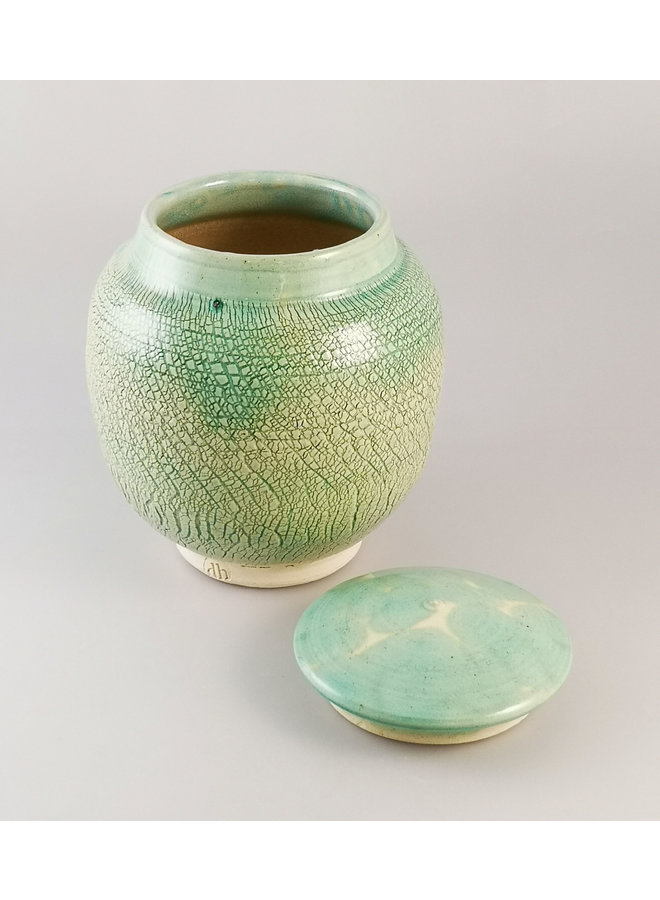 Turquoise  Lidded Jar  Medium 24