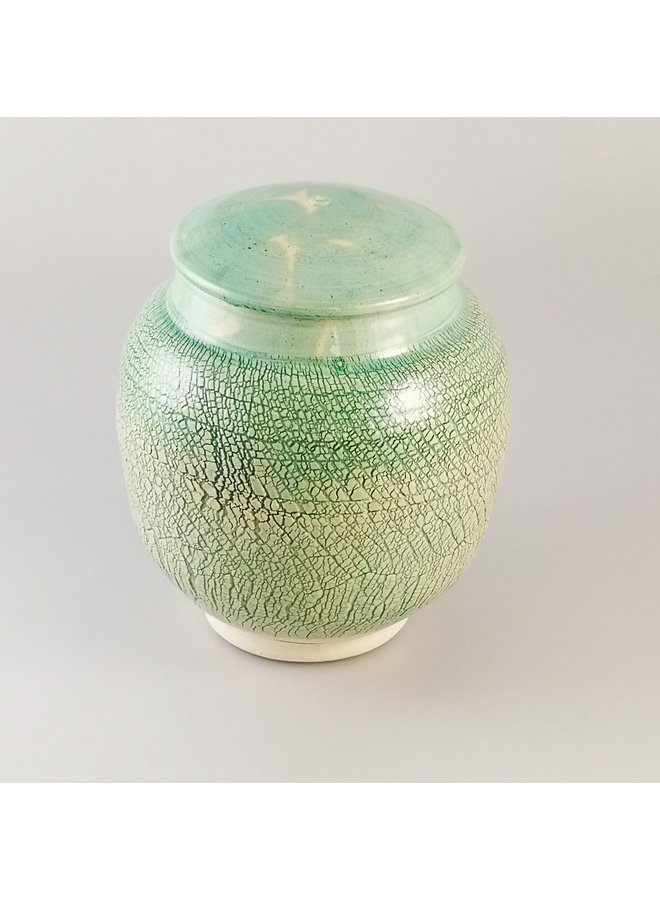 Türkisfarbenes Deckelglas Medium 24