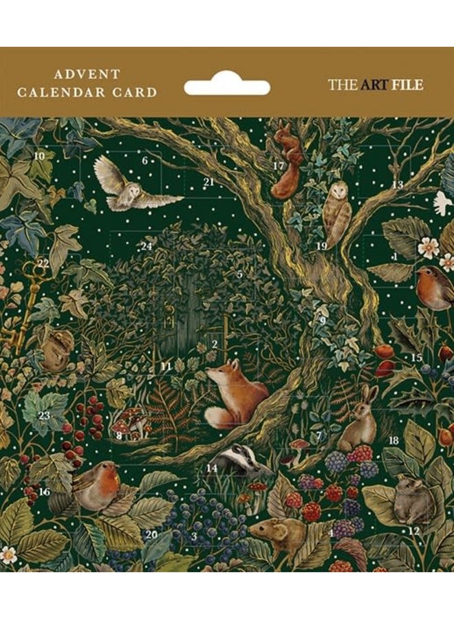 Secret Garden Advent Calendar Card