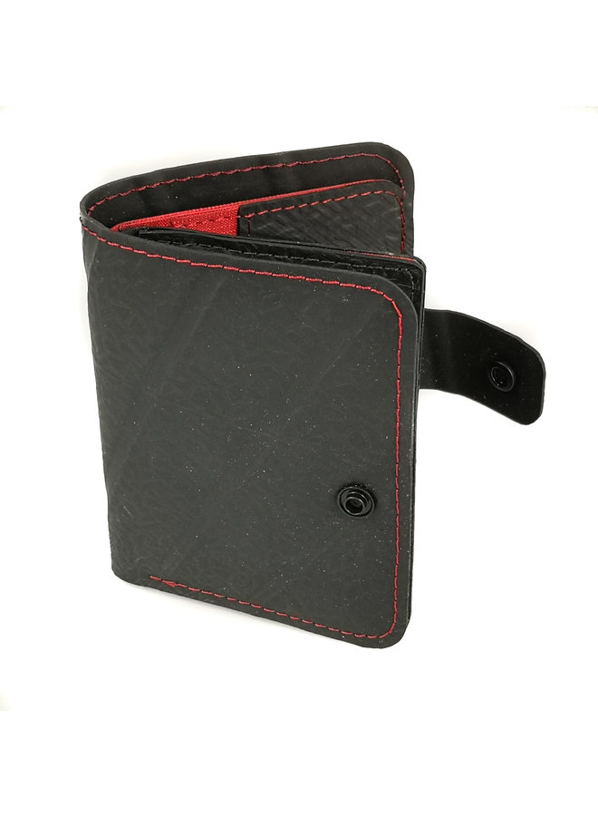 Plånbok Innerrör i Ben -stil med mynt med dragkedja och korthållare Red64