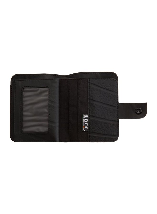 Cartera de tubo interior estilo Ben con cremallera para monedas y tarjetero Negro 79