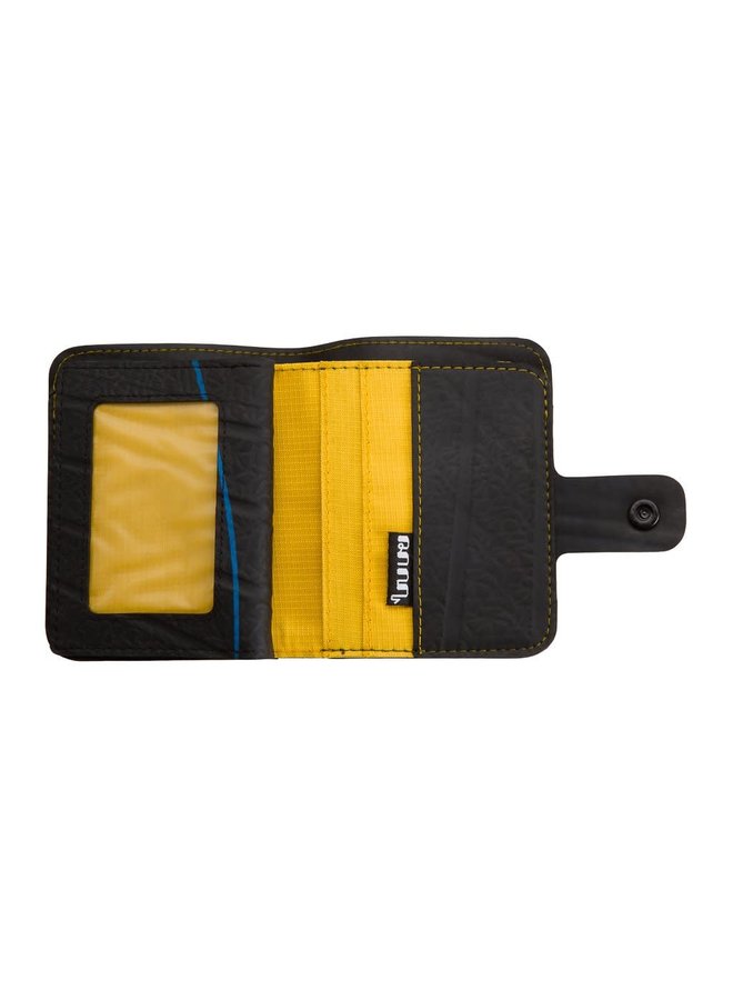 Cartera de tubo interior estilo Ben con cremallera para monedas y tarjetero Amarillo 81