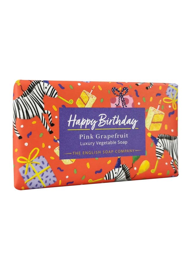 Happy Birthday  Vegetable Soap Pink Grapefruit