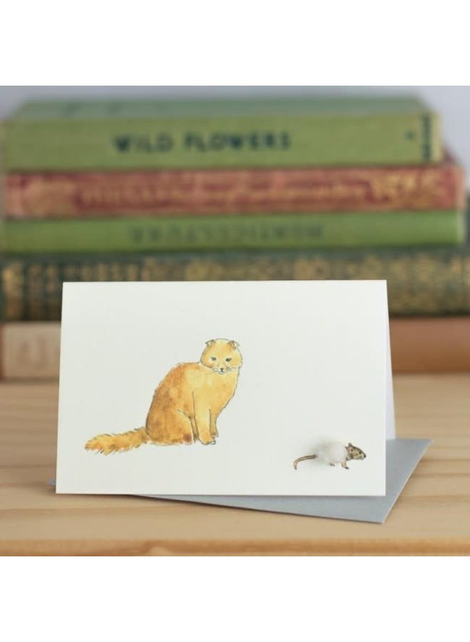 Mini carte chat et souris roux 01