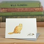 Ginger Cat and Mouse Mini Card 01