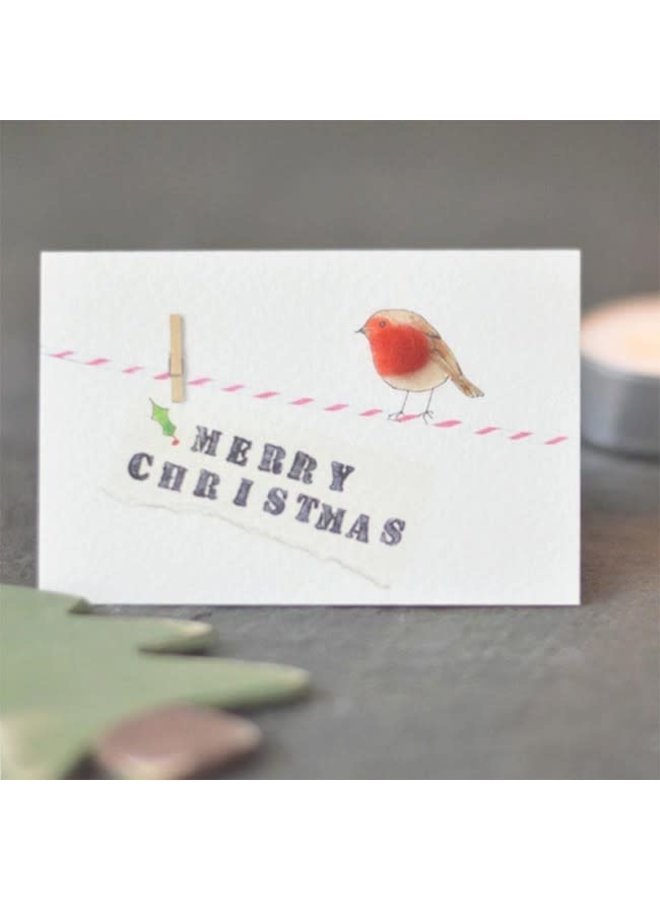 Robin Merry Christmas Mini Carte Festive 20