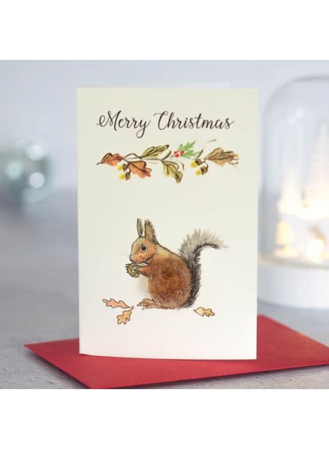 Праздничная мини-карта «Белка и ветка» 15