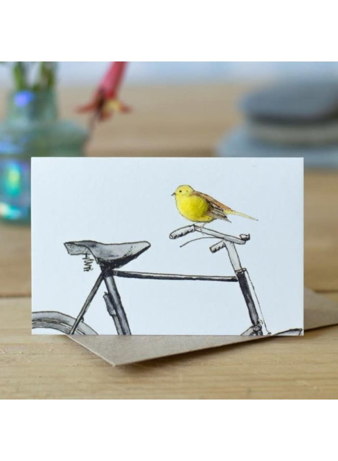 Goldammer-Vogel- und Fahrrad-Minikarte 10