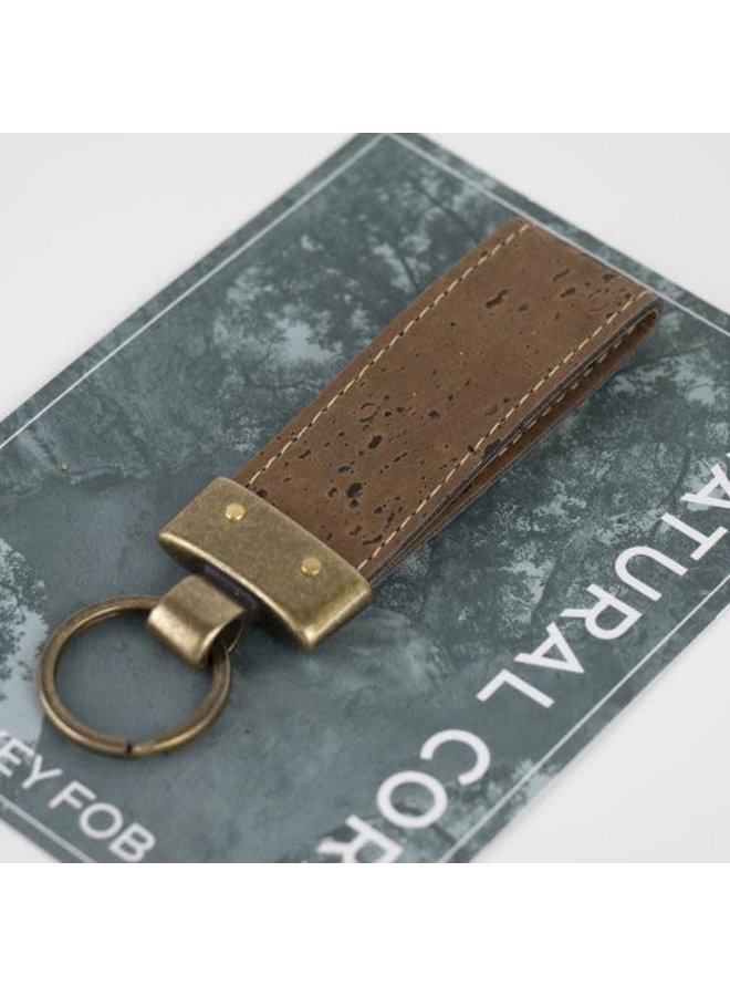 Cork and Brass Key Fob  Dark 05