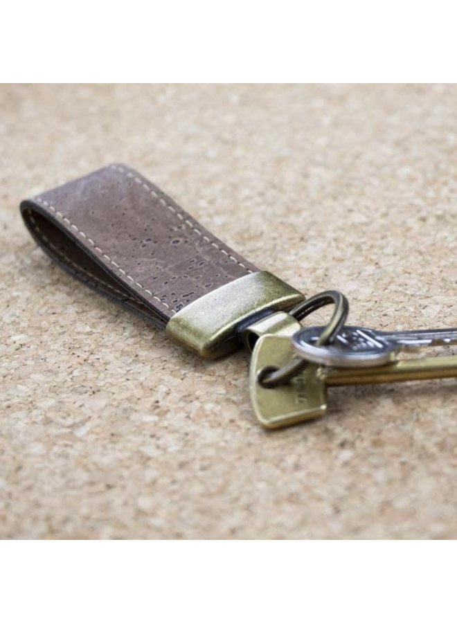 Cork and Brass Key Fob  Dark 05