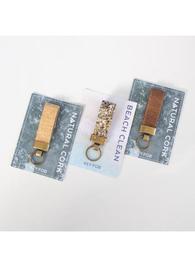 Cork and Brass Key Fob  Dark 05