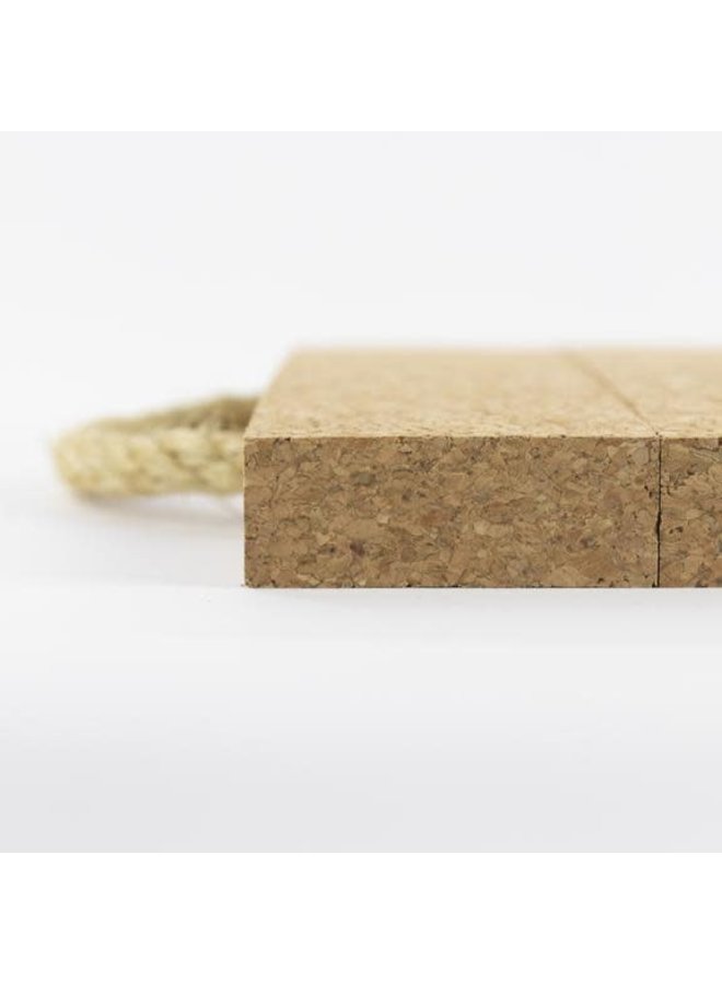 Cork Block Trivet with Handles 14