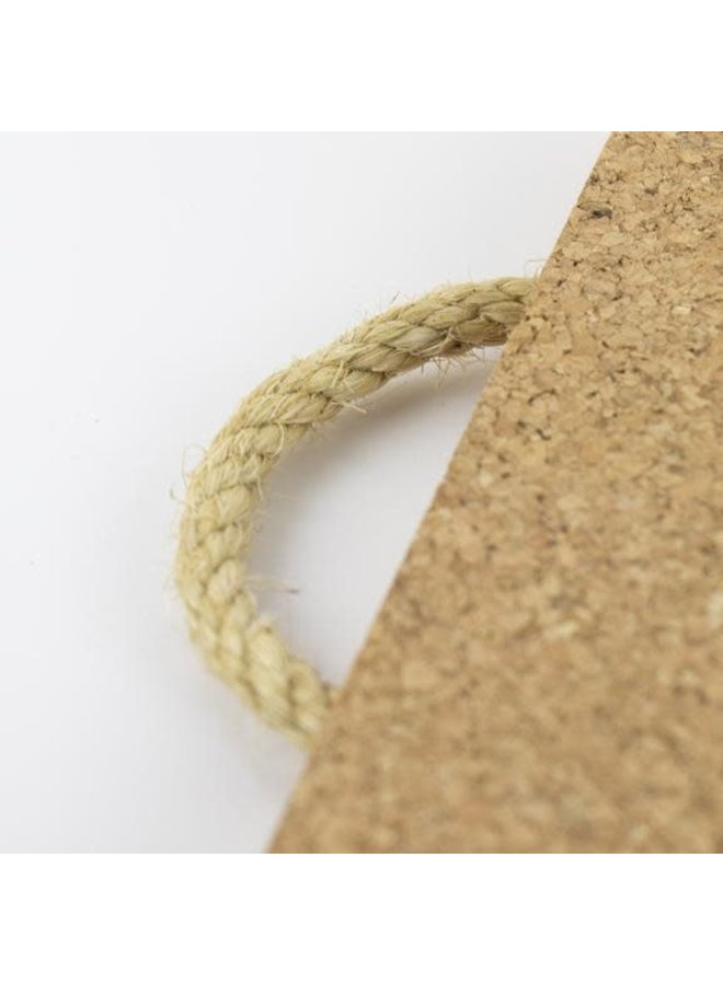 Cork Block Trivet with Handles 14