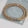 Eco kork dubbelmagnetiskt armband naturligt stort 18