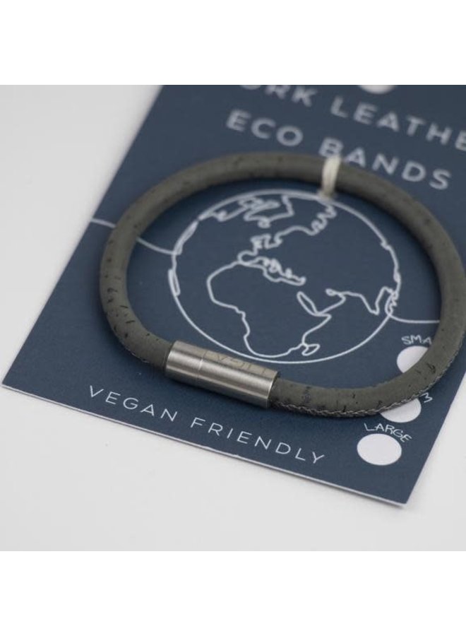 Eco Kork einzelnes magnetisches graues Armband Small 33