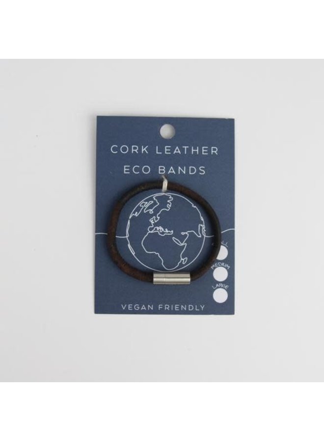 Eco cork single magnetic smoked wristband  Medium 29