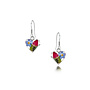 Heart small mixed real flower drop earrings 140