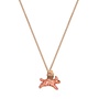 Flying Pig with Gold Wings necklace hand painted 107