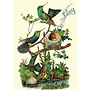 The Hummingbirds Happy Birthday Card