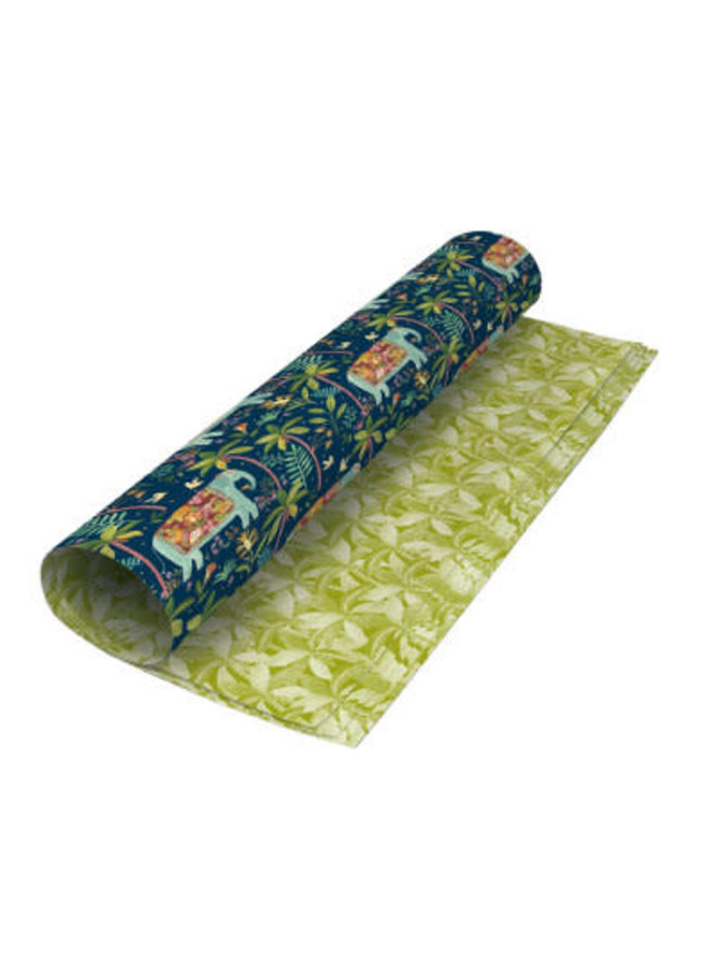 Over the Rainbow con papel de regalo reversible de elefante